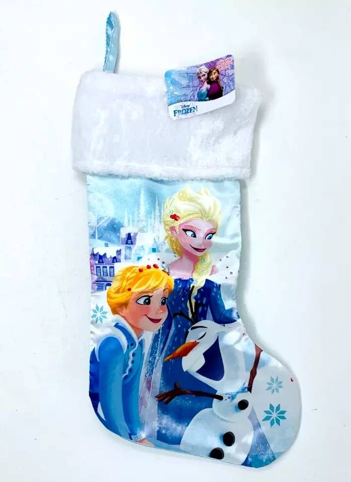 Frozen Christmas Stocking 18&quot; Satin with Plush Cuff - £3.17 GBP