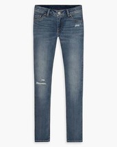 Levi&#39;s Girls&#39; 711 Distressed Stretch Skinny Fit Jeans, BLUE, 16 REG - £10.25 GBP