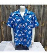 Hilo Hattie Mens Short Sleeve Hawaiian Shirt SIZE XL Blue Floral - £26.15 GBP