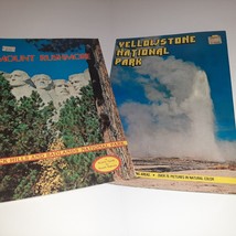 Vtg 70s Yellowstone National Park &amp; Mount Rushmore Souvenir Books Black ... - $14.85