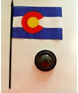 Colorado State USA Desk Table Flag 4&quot;x 6&quot; With or Without Stand - £4.59 GBP+