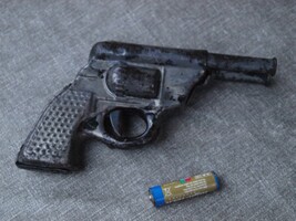 Rare Antique Soviet Ussr Russian Double Canon Tin Toy Gun Pistol About 1965 - £18.19 GBP