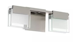 Home Decorators Vicino Brushed Nickel Integrated LED Bathroom Vanity Light - £8.62 GBP