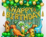 Dinosaur Birthday Party Decorations&amp;Balloons Arch Garland Kit(Gold,Green... - $44.99