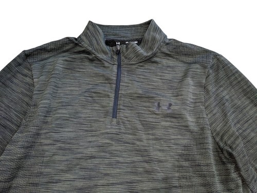 Men’s Under Armour 1/4 Zip Athletic Shirt Olive  XL Threadborne Fitted Headgear Item image 5