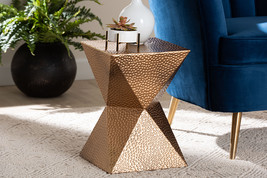 Okinawa Textured Metal Accent Table - $988.52 MXN
