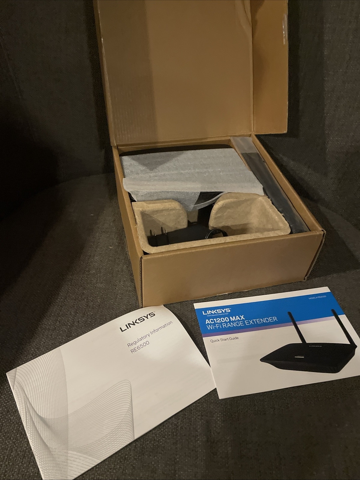 LINKSYS RE6500, AC1200 DUAL-BAND TABLE TOP WI-FI RANGE EXTENDER - BLACK ... - $33.66