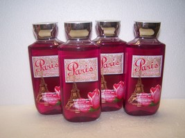 Bath &amp; Body Works Paris Pink Champagne &amp; Tulips Shower Gel 10 oz x4 - £28.77 GBP