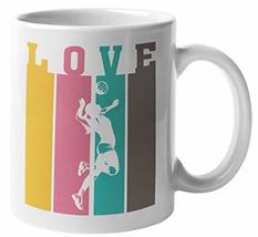 Make Your Mark Design Love Volleyball. Cute Sports Coffee &amp; Tea Mug For Athlete, - £16.22 GBP+