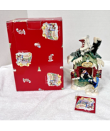 Blue Sky Clayworks Heather Goldminc Frosty's Skate Rental Tea Light Chri... - $39.55