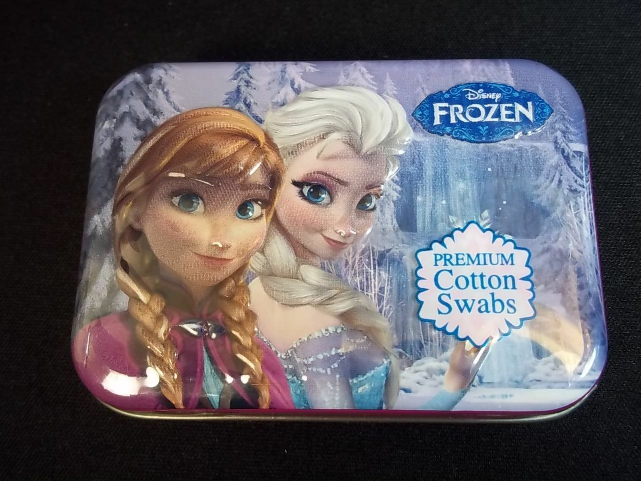 Disney FROZEN Anna &amp; Elsa collectible 3D tin 30 cotton swabs new &amp; seale... - $4.50