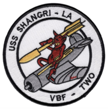4.5&quot; Navy Uss SHANGRI-LA VBF-2 Aviation Fleet Bombing Squadron Embroidered Patch - £27.53 GBP