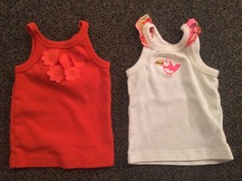 Two Carter’s Girl’s Tank Tops, Size 6 Months - £3.01 GBP