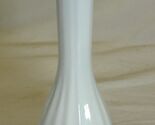 Ribbed Bud Vase Opaque White Milk Glass CLG Co. USA - $14.84