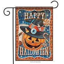 Halloween Treats Garden Flag- 2 Sided Message,12&quot; x 18&quot; - £14.12 GBP