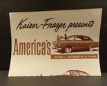 Kaiser-Frazer Presents America&#39;s Newest Cars Henry J Kaiser Frazer 1951  - $67.49