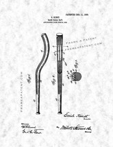 Baseball Bat Patent Print - Gunmetal - £6.25 GBP+