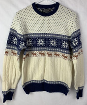 Vintage Jantzen Sweater Fair Isle Nordic Wool Made USA Women Medium 80s - £31.96 GBP