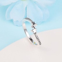 2022 Winter Collection 925 Sterling Silver Shooting Stars Sparkling Ring  - £13.47 GBP