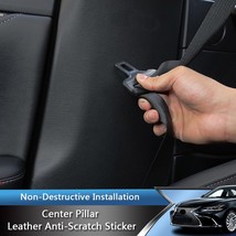 QHCP Car Inner Door Column B Pillar Stickers Protection Safety Belt Buckle Anti- - £133.41 GBP