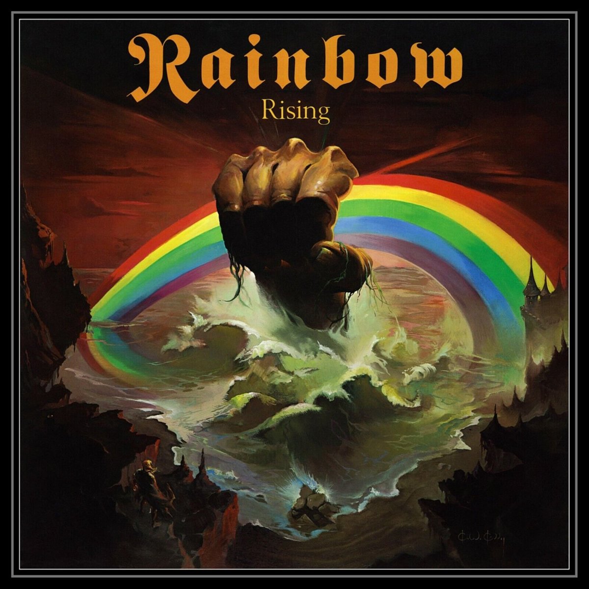 RAINBOW Rising BANNER 2x2 Ft Fabric Poster Tapestry Flag album cover art - $22.00