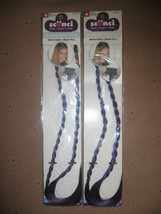 2 Pkgs Scunci 16&quot; Twisted Strands Purple &amp; Brown (New) More Hair = More Fun - £5.46 GBP