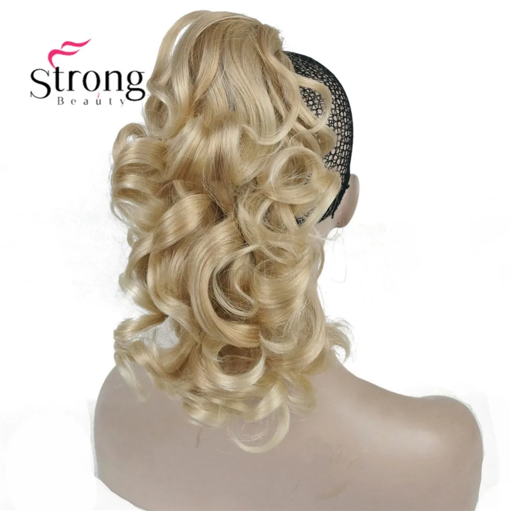 StrongBeauty 12&quot; Curly Synthetic Clip In Claw Ponytail Hair Extension Synthetic - £17.09 GBP