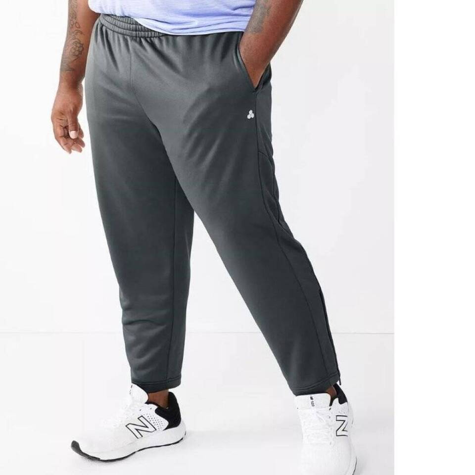 Mens Joggers Tek Gear Gray Midweight Active Big & Tall Athletic Pants-size 3XLT