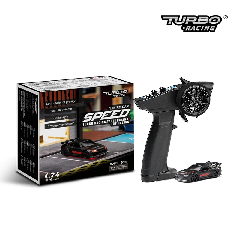 Turbo Racing C74 1:76 Speed RC Car Full Proportional Remote Control Toys RTR Kit - £100.14 GBP