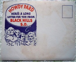Vintage Howdy Pard Here’s A Long Fer Yuh Letter From Black Hills SD 1952 - $4.99