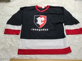 Renegades Authentic Hockey Jersey Made In Canada #35 Embroidered Black R... - $140.26 MXN