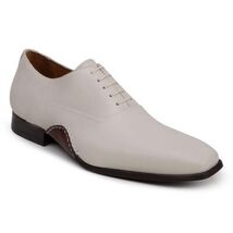 Studio Belvedere Bianca Men’s Shoes Calf-Skin Leather Oxford Lt. Bone image 2