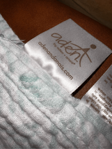 ADEN +ANAIS Baby Receiving Blanket-White/Green Geometric Stripes EUC - £13.45 GBP