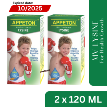 2X Appeton Lysin Multivitamin Syrup 120ML For Healthy Growth Better Appetite DHL - $45.68