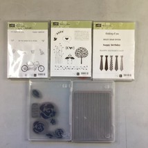 Stampin&#39;Up Lot of 5 Stamp Sets - See Photos - Valentine - Best Dad - Roses - £15.50 GBP