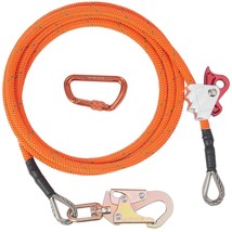 VEVOR 16mm Steel Core Flipline, 12ft(3.6m) Arborist Flipline for Tree Climbing w - $107.34