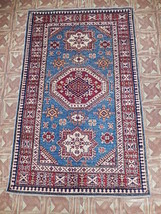 Super Kazak Carpet Area Rug 4x6 Room Decor Rugs for Less Hand Knotted B-76086 - £622.37 GBP