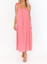 Show Me Your Mumu oasis ruffle dress in Flamingo Pink Linen - £54.56 GBP