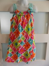 Bonnie Jean Geometric Shaped Flowers Sundress Size 7 Girl&#39;s - $13.80