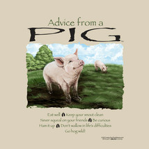 Pig T-shirt S M L 2XL Advice Cotton Unisex NWT NEW Farm Bacon Pork Fun - £16.05 GBP