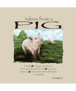 Pig T-shirt S M L 2XL Advice Cotton Unisex NWT NEW Farm Bacon Pork Fun - $20.20