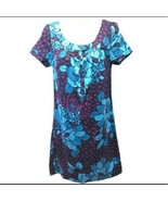 H&amp;M Blue Purple Floral Dress Size 6 - £10.21 GBP