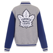 NHL Toronto Maple Leafs Reversible Full Snap Fleece Jacket Embroidered Logos JHD - $134.99