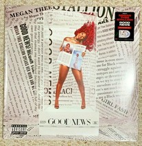 Megan Thee Stallion Good News Limited Edition White &amp; Blue Splatter Vinyl LP  - £59.36 GBP