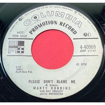 Marty Robbins Please Don&#39;t Blame Me / Teen-Age Dream 45 Country Promo Columbia - £10.96 GBP