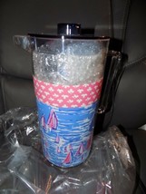 Lilly Pulitzer Boatylicious Acrylic 96 oz Pitcher and 15 oz Cup Set NEW - £66.75 GBP