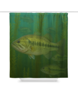 Largemouth Bass  – Underwater Freshwater Shower Curtain – Lake Fish - $825.22 MXN