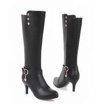 Shoes Women Knee boots Spring Autumn shoes Plus size 34-46 Pointed Toe Zipper mu - £79.66 GBP