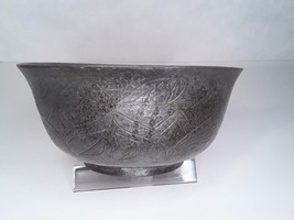 Frühe Islamische Versilbert Kupfer Schale Mit Umfangreiche Eingraviertes Designs - £1,021.45 GBP