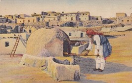 Pueblo Indian Woman Baking Bread Postcard Oven - €2,57 EUR